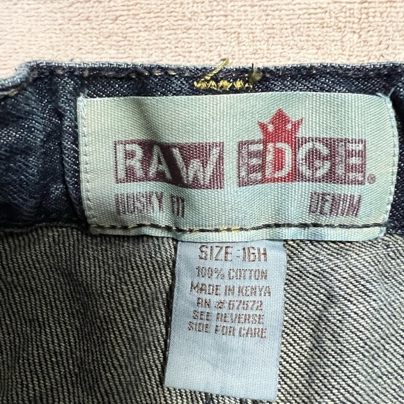 Raw edge denim blue Jeans size 16 for boys - Picture 7 of 7